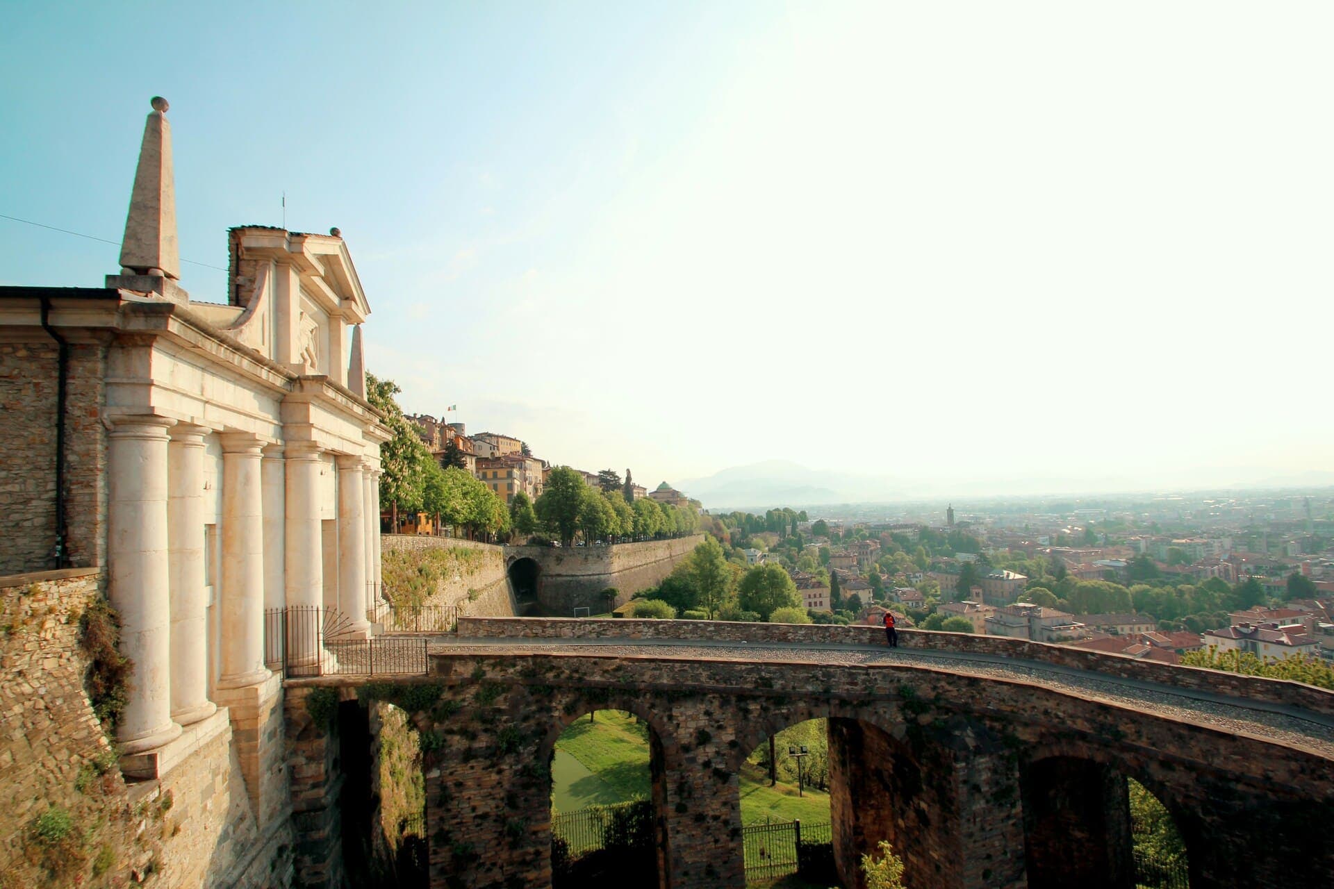 Veduta di Citta Alta a Bergamo
